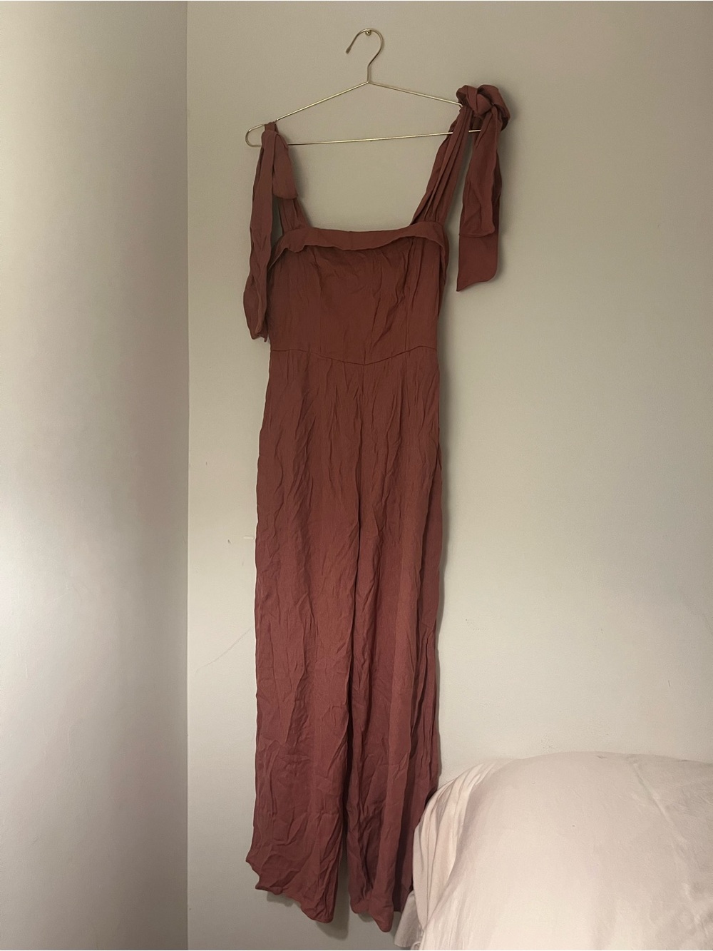 Trixxi Pink Tie Shoulder Jumpsuit